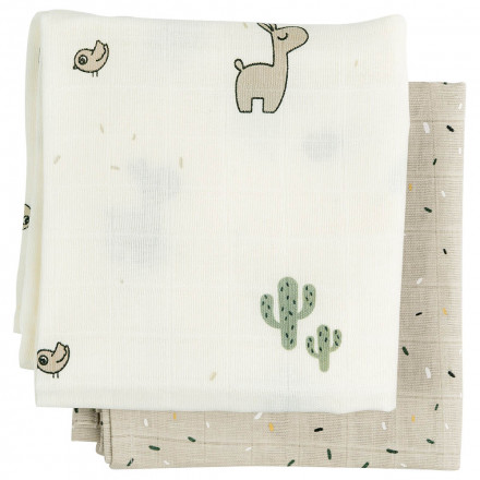Done by Deer - Swaddle 2-Pack Gots Lalee Sand