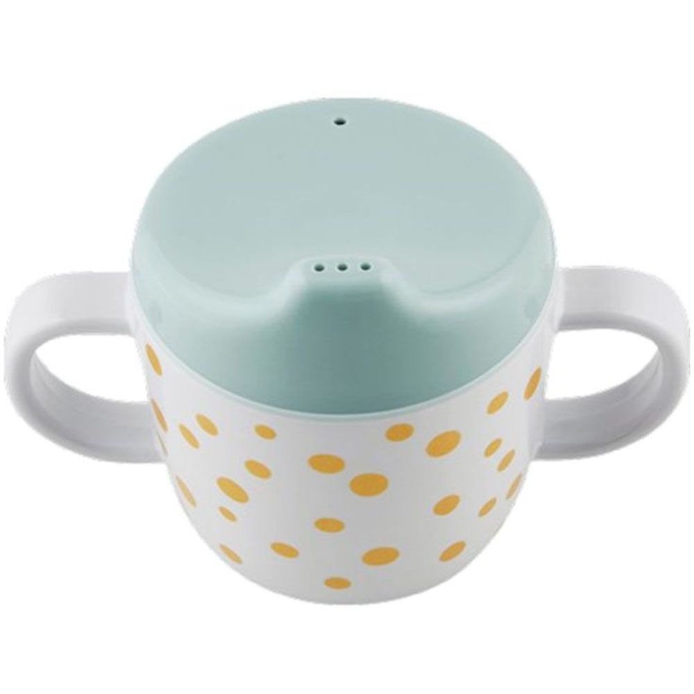 Done by Deer Spout Cup Happy Dots gold & blue
