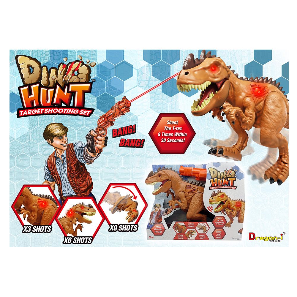 Dragon-I Toys-Dino Hunt- Target Shooting Set