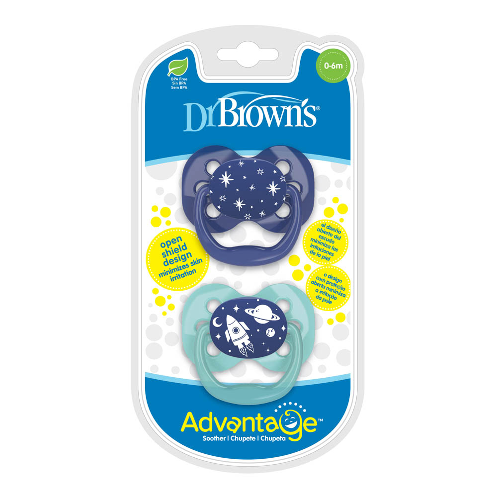 DrBrowns - Advantage Pacifier - Stage 1 - Blue - Pack of 2