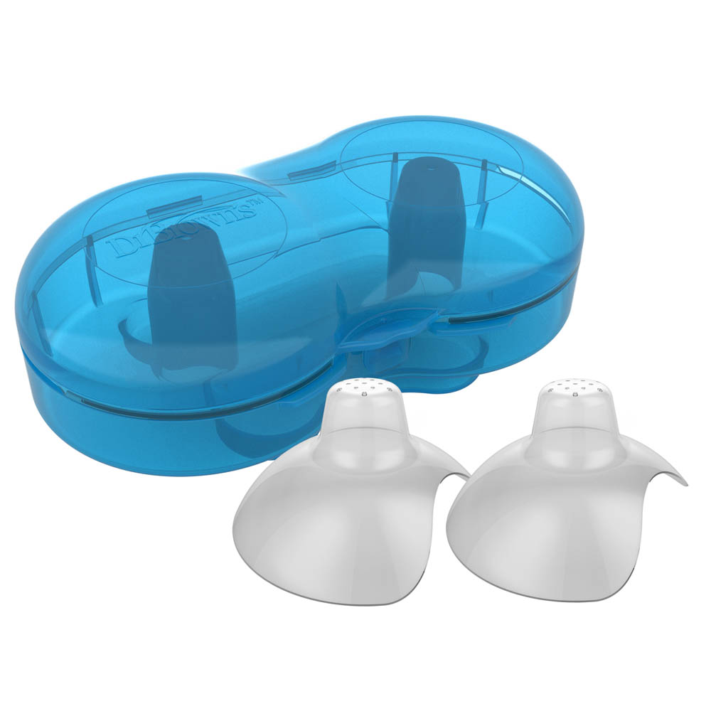 DrBrowns - Nipple Shield - 2-Pack W/ Sterilizer Case - Size 1 (up to 24 Mm)
