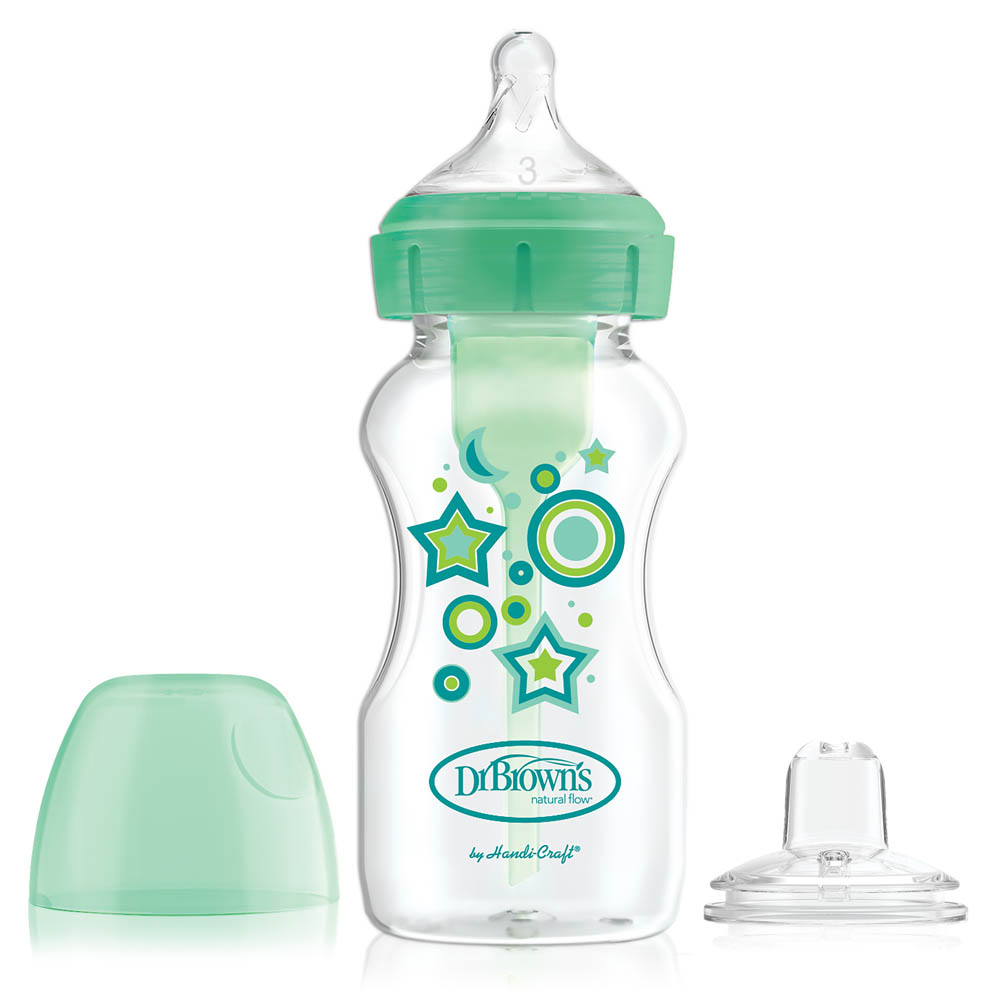 DrBrowns - PP W-n Options+ Green Stars Bottle W/ Sippy Spout 270ml