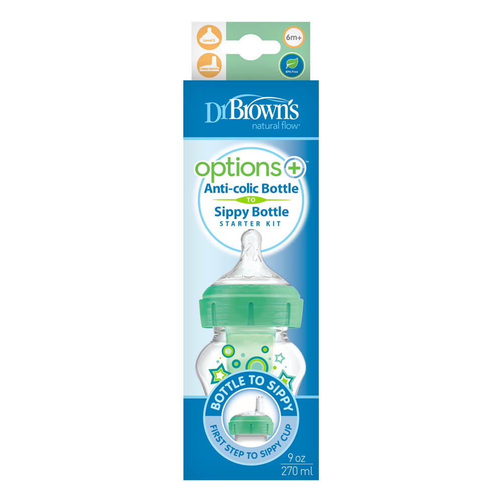 DrBrowns - PP W-n Options+ Green Stars Bottle W/ Sippy Spout 270ml