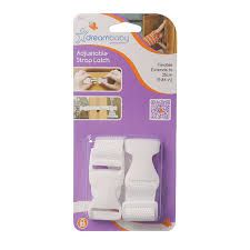 Dreambaby White Adjustable Strap Latch