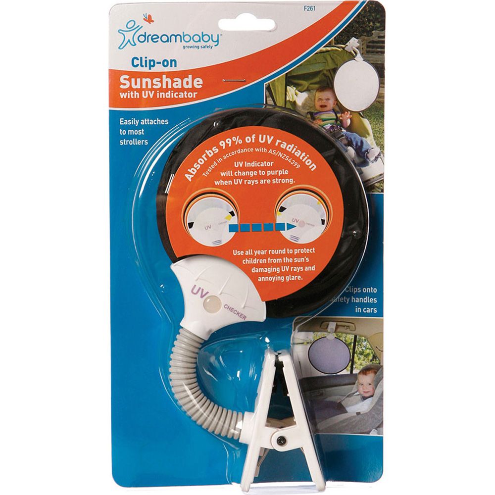 Dreambaby Clip-on Sunshade with UV indicator
