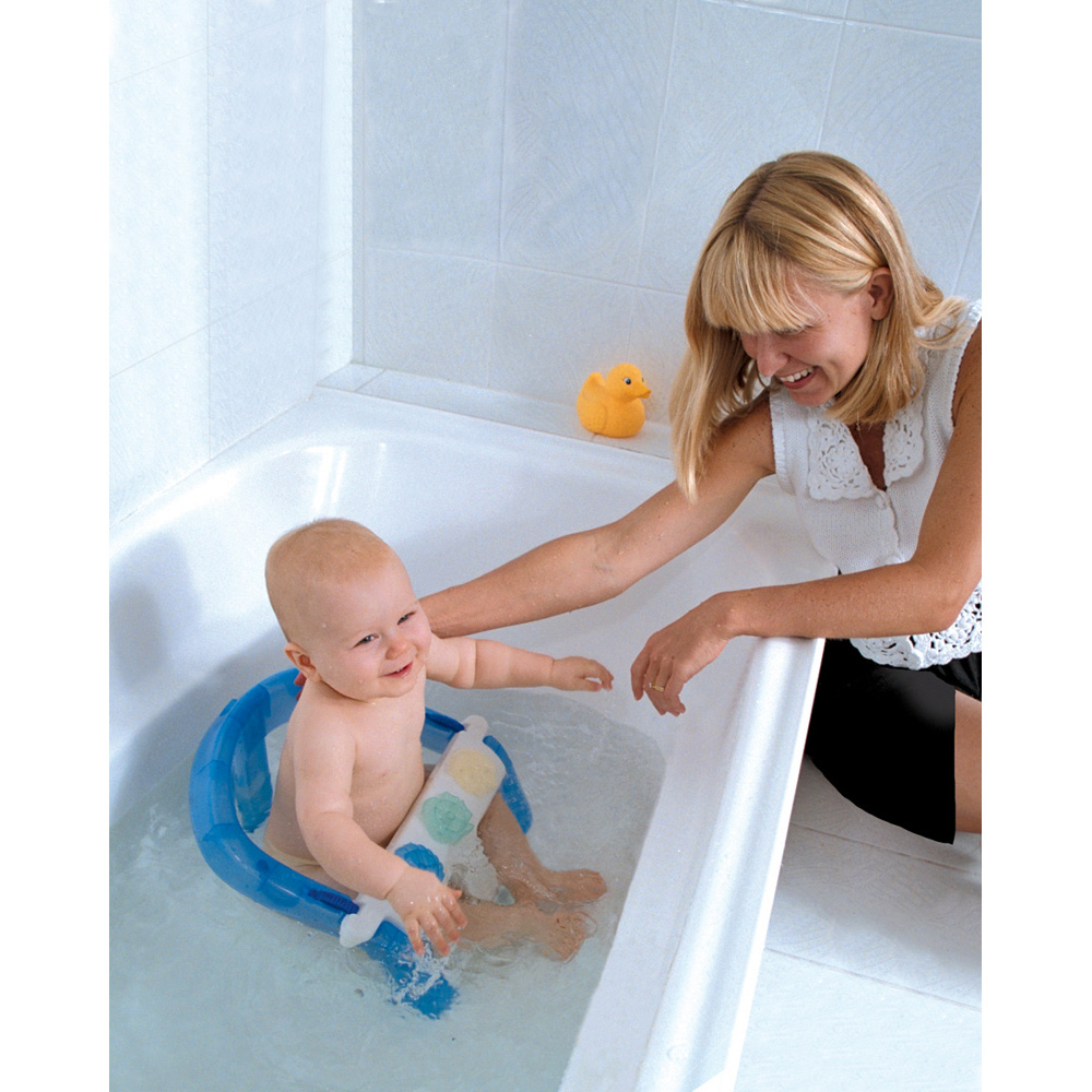 Dreambaby White Blue Fold Away Bath Seat Babystore.ae