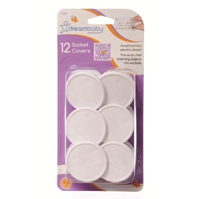 Dreambaby Socket Covers UK Standard - Extra Value Pack 12 Pcs