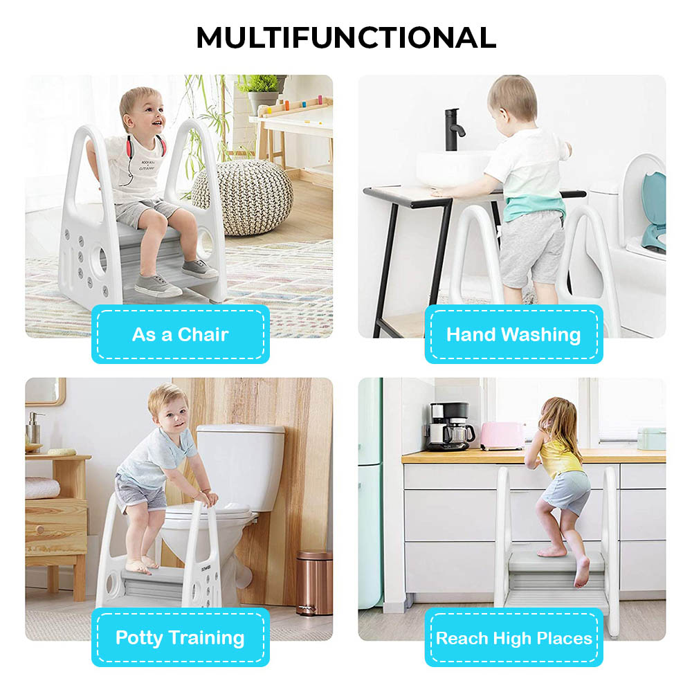 Eazy Kids - 2 Step Stool - Grey