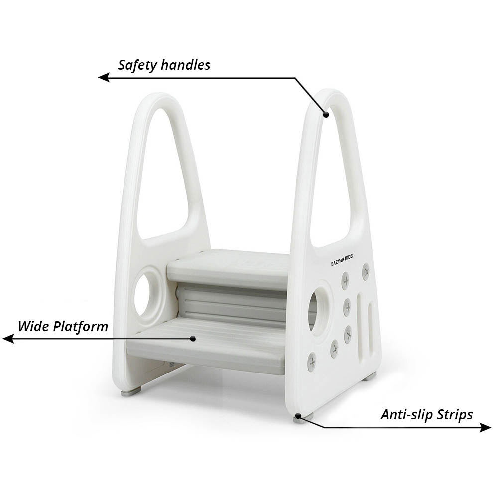 Eazy Kids - 2 Step Stool - Grey