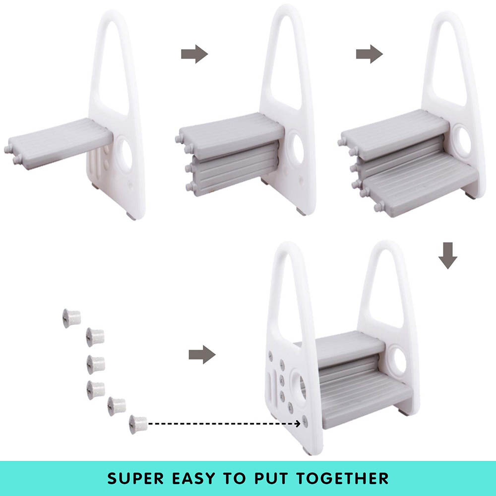 Eazy Kids - 2 Step Stool - Grey