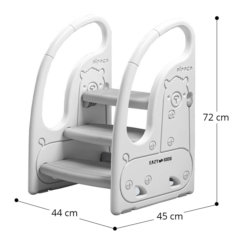 Eazy Kids - 3 Step Stool - Grey
