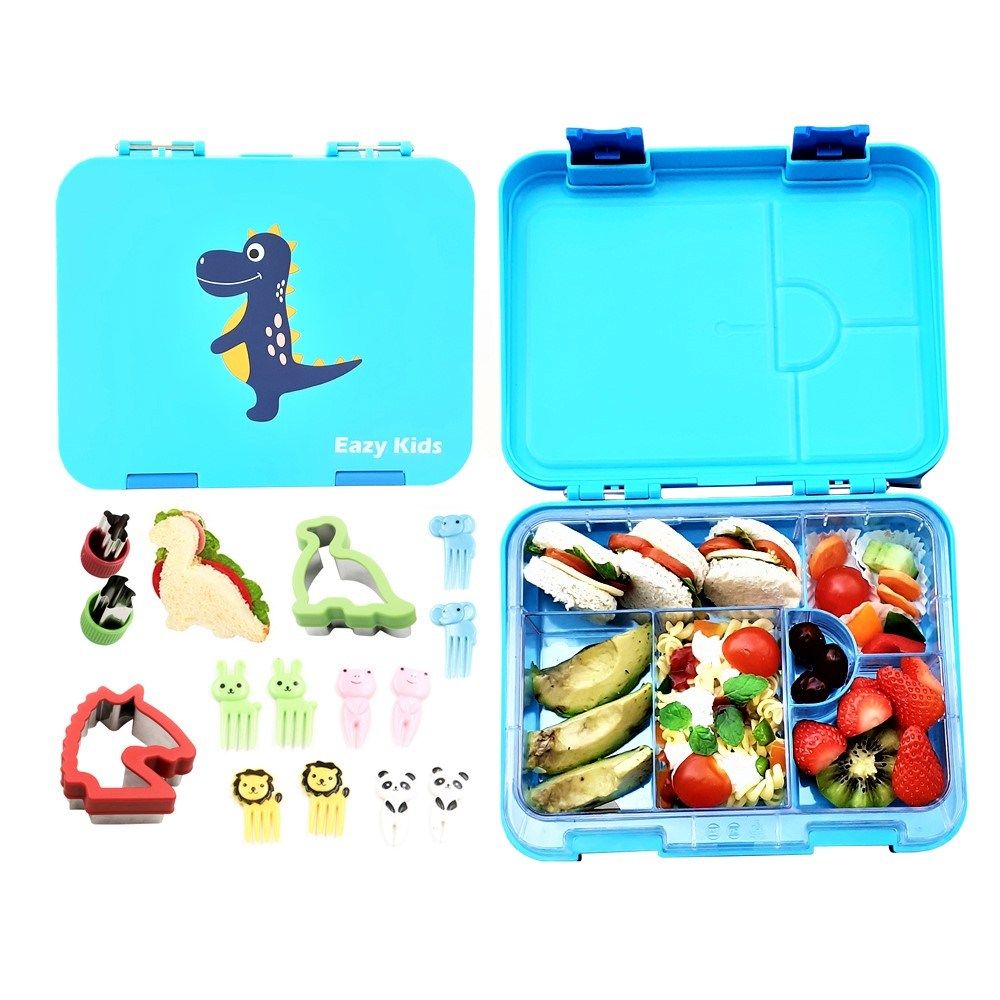 Eazy Kids - 6 & 4 Convertible Bento Lunch Box Dino