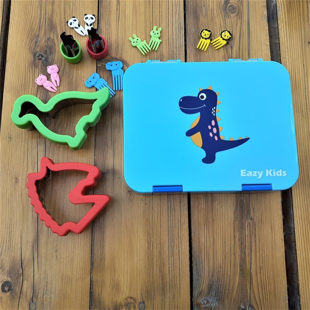 Eazy Kids - 6 & 4 Convertible Bento Lunch Box Dino
