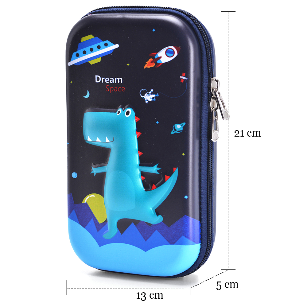 Eazy Kids - Dinosaur XL Pencil Case - Blue
