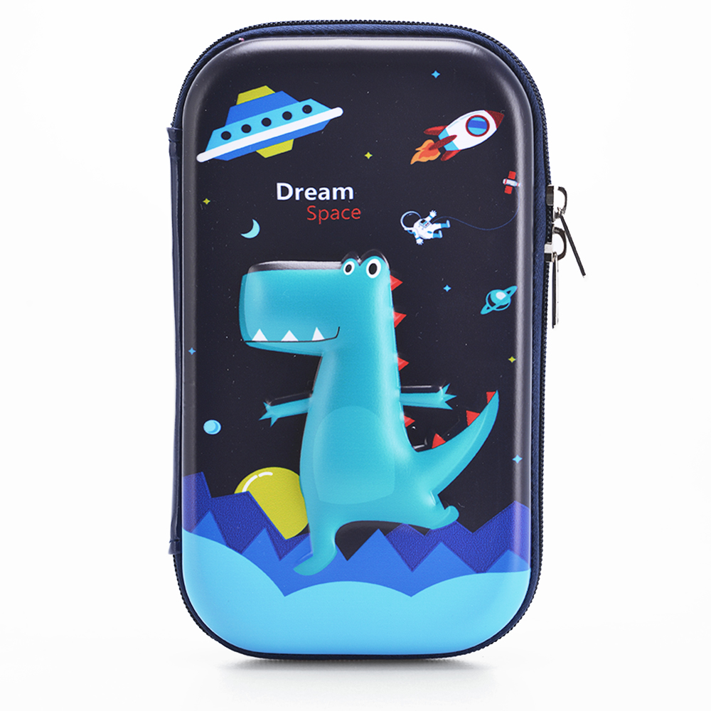 Eazy Kids - Dinosaur XL Pencil Case - Blue