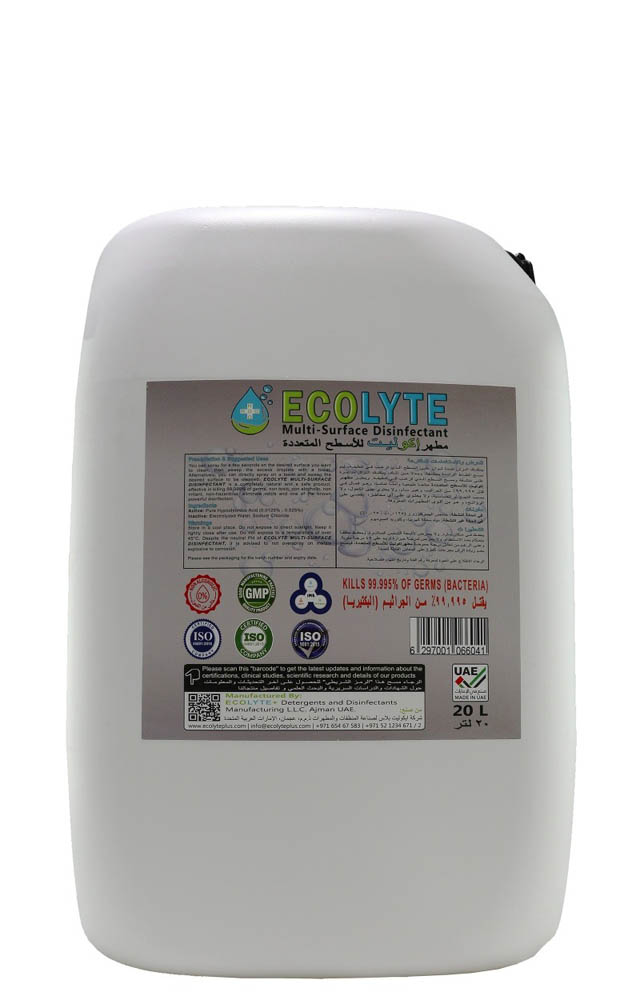 Ecolyte - Multi-Surface Disinfectant 100% Natural - 20 Litre