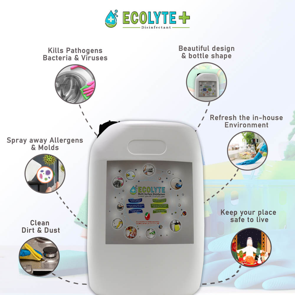 Ecolyte - Multi-Surface Disinfectant 100% Natural - 20 Litre