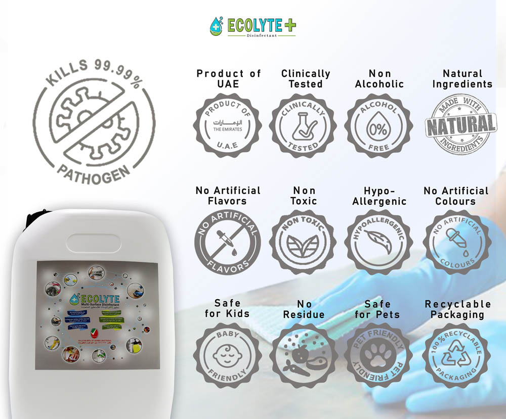 Ecolyte - Multi-Surface Disinfectant 100% Natural - 20 Litre