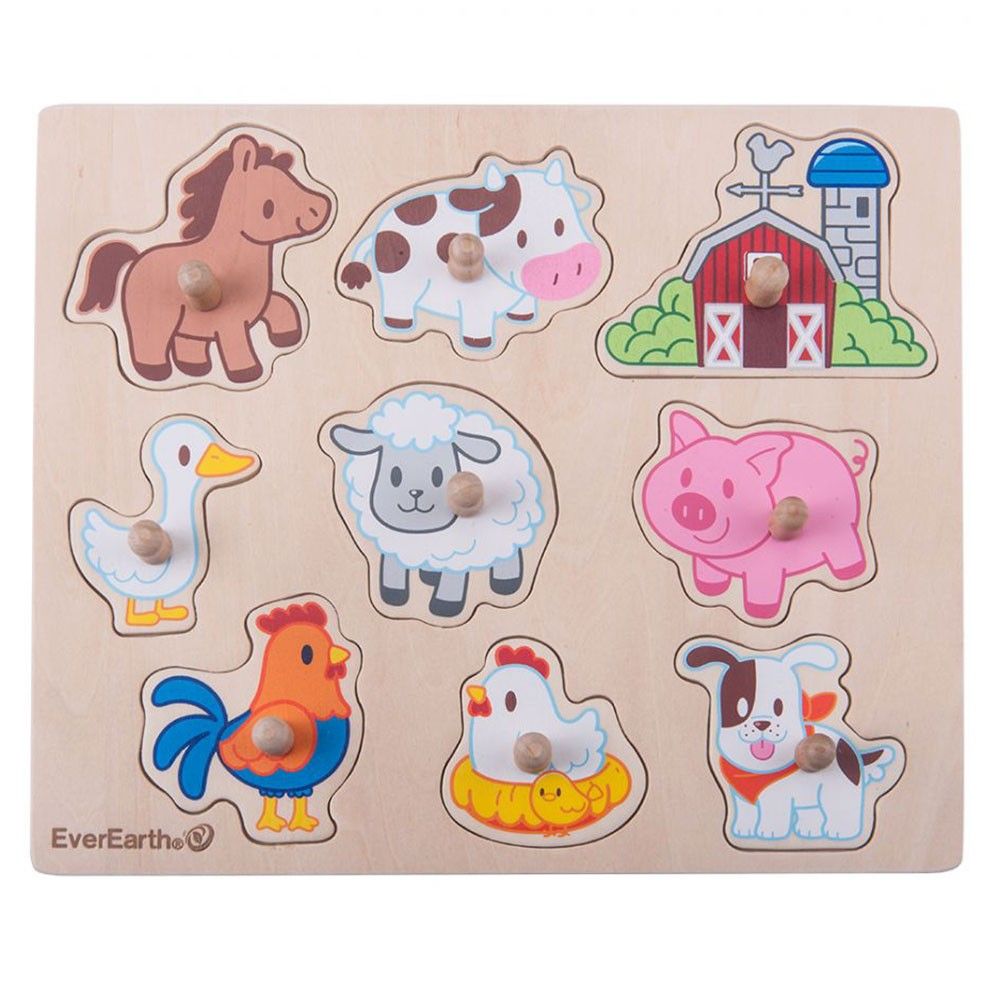 EverEarth Farm Peg Puzzle