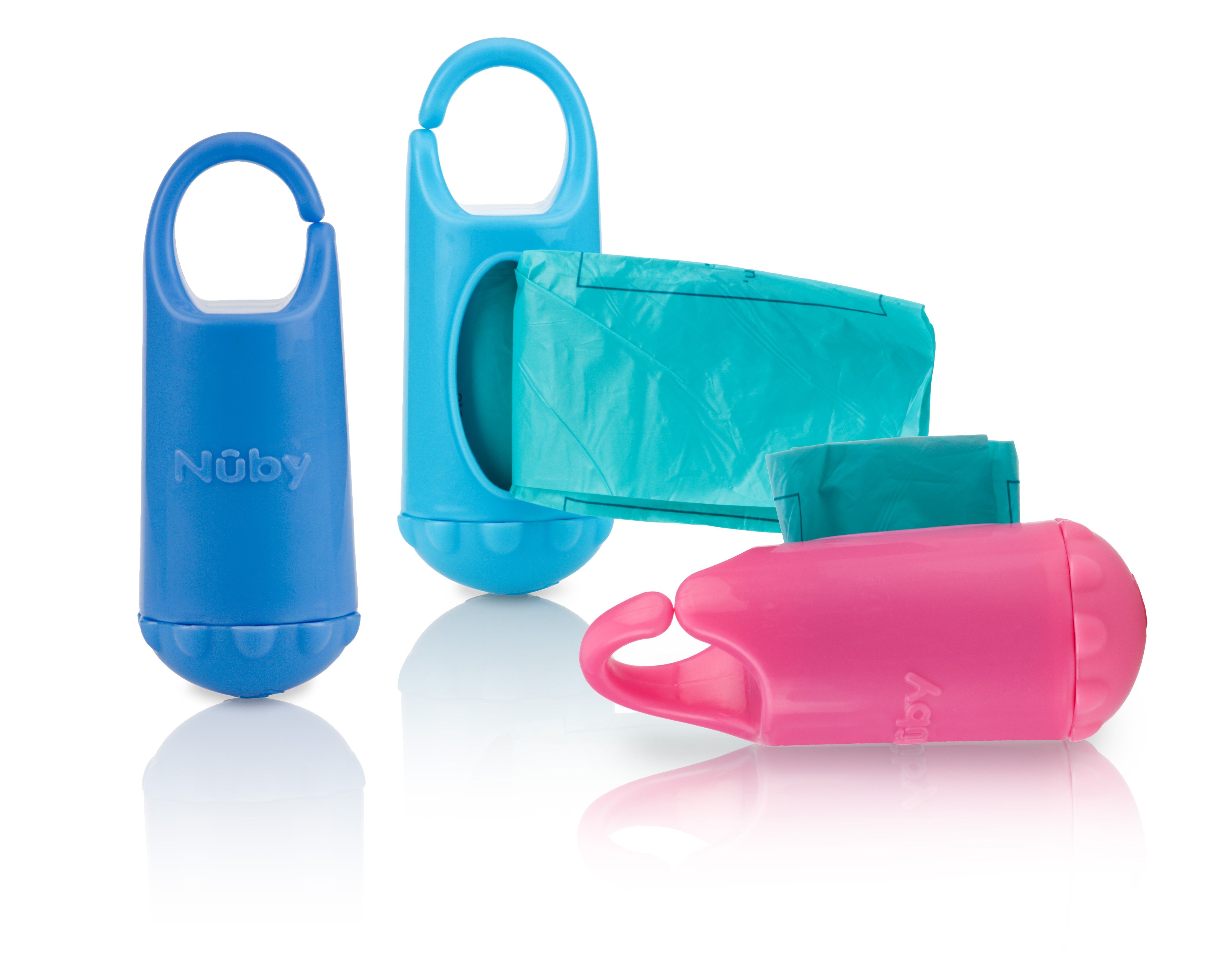 Nuby Pink Tie N Toss Disposable Diaper Bags