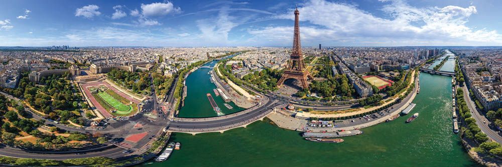 Eurographics - Paris France- 1000 Pcs Panoramic Puzzle