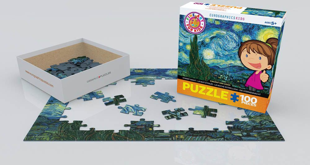 Eurographics - Starry Night By Vincent Van Gogh 100 Pieces Puzzle