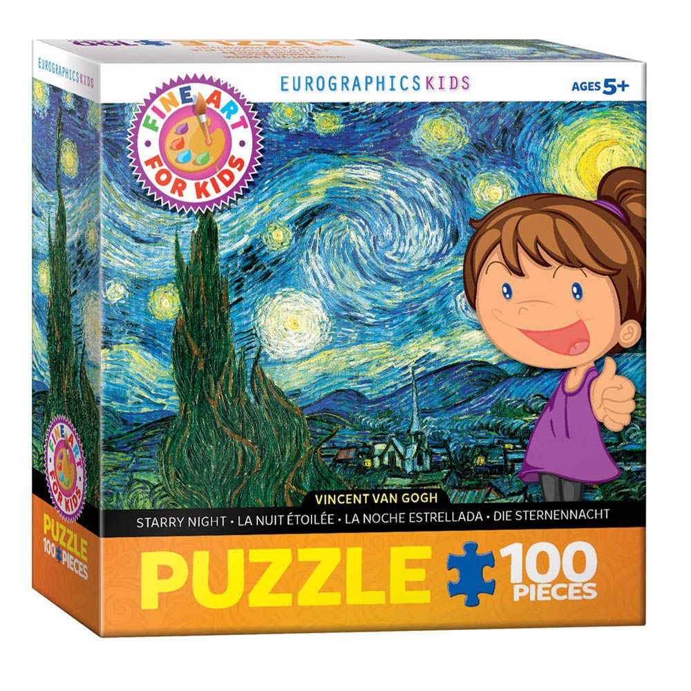 Eurographics - Starry Night By Vincent Van Gogh 100 Pieces Puzzle