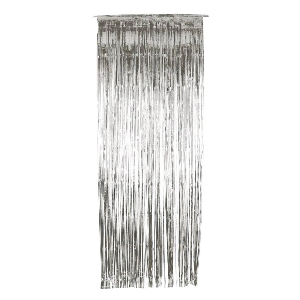 Silver Metallic Curtain 8 X 3ft
