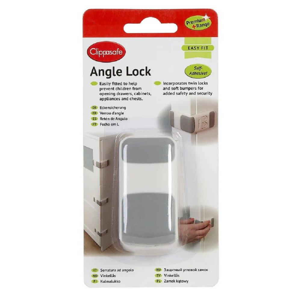 Clippasafe - Angle Lock - White & Grey
