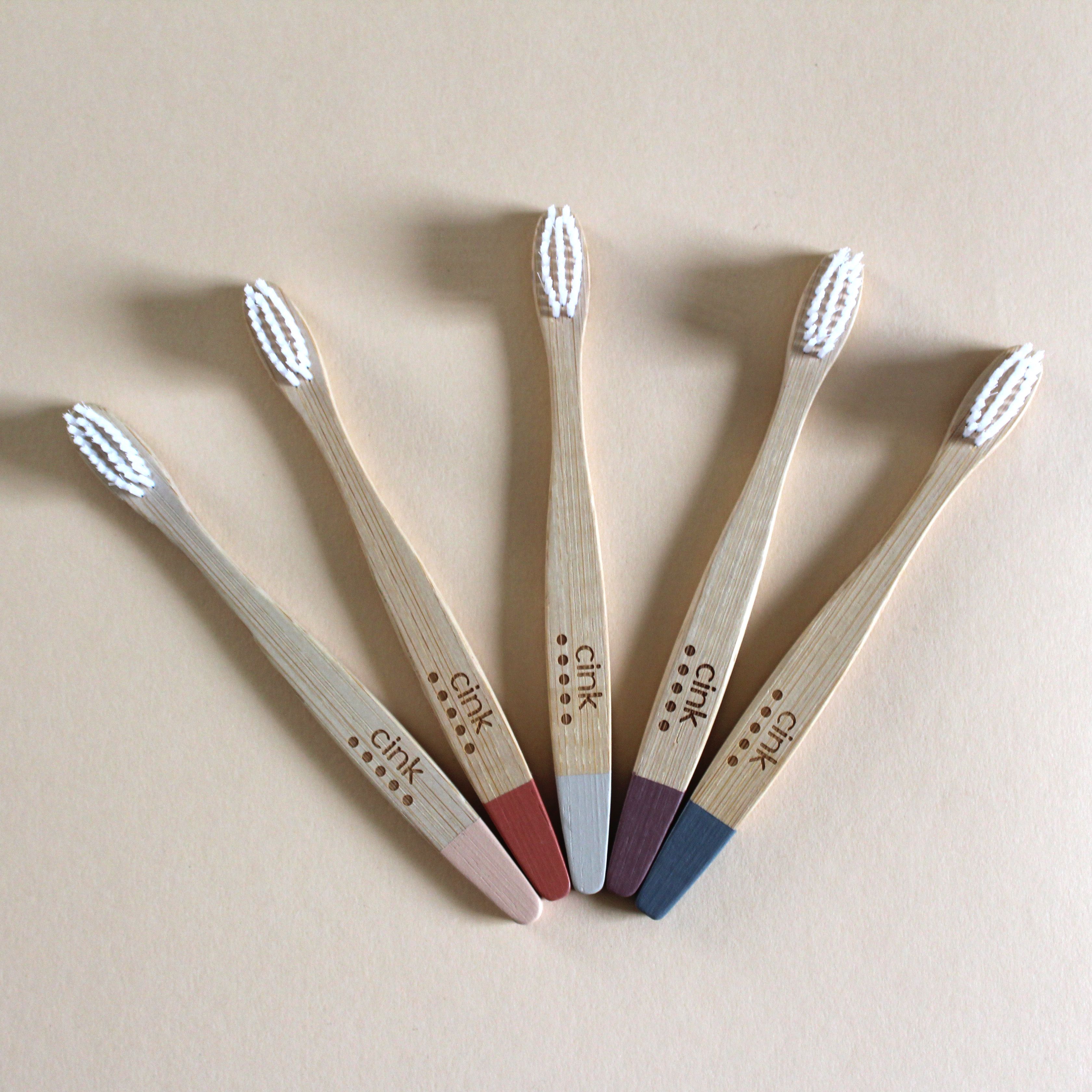 Cink - Kids Bamboo Toothbrushes - Pack of 5