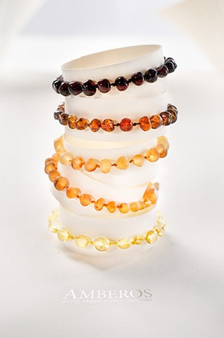 Made By Nature - Premium Amber Baby Teething Bracelet Honey