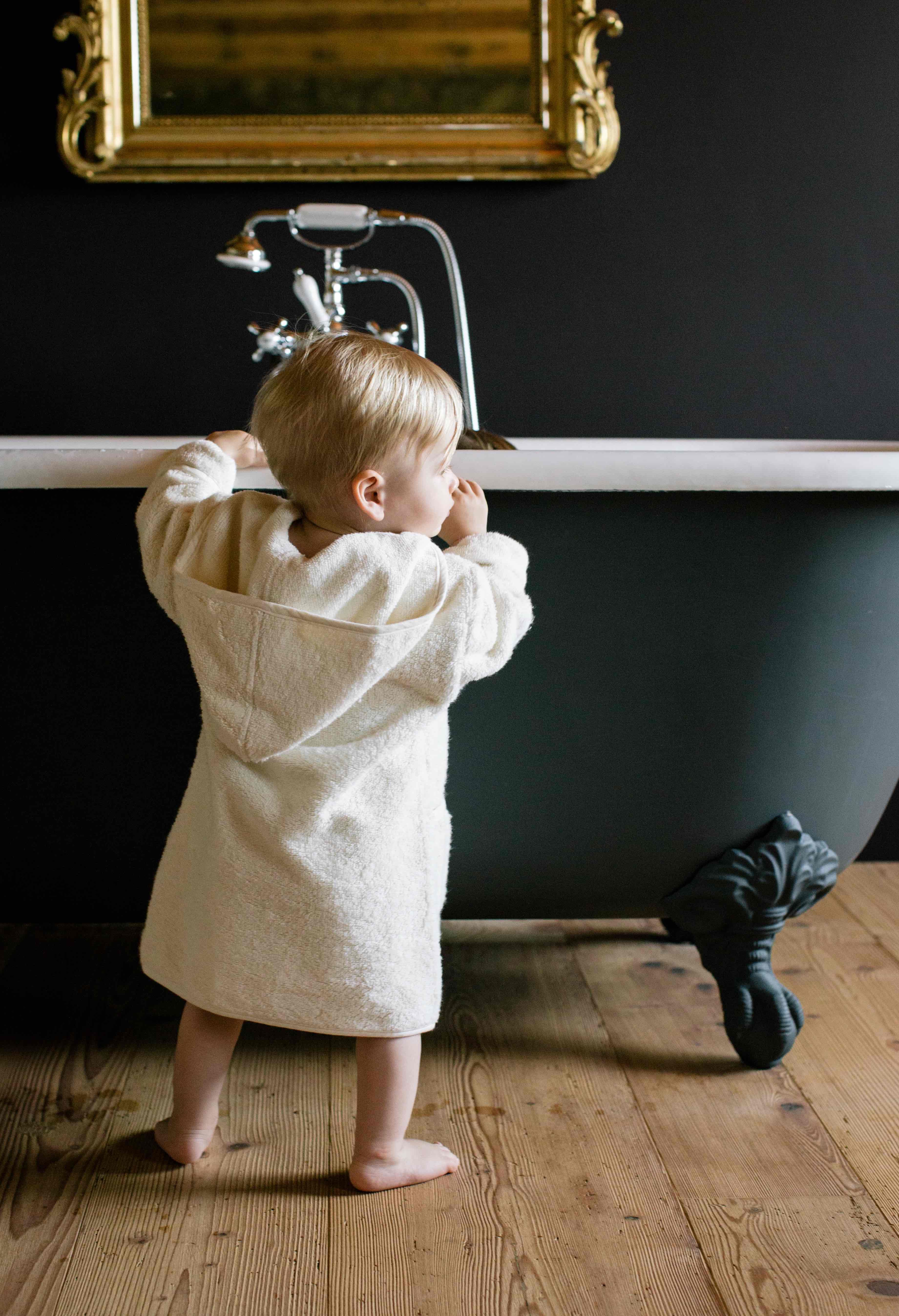 Petit Stellou - Organic Cotton Hooded Bathrobe - Vanilla