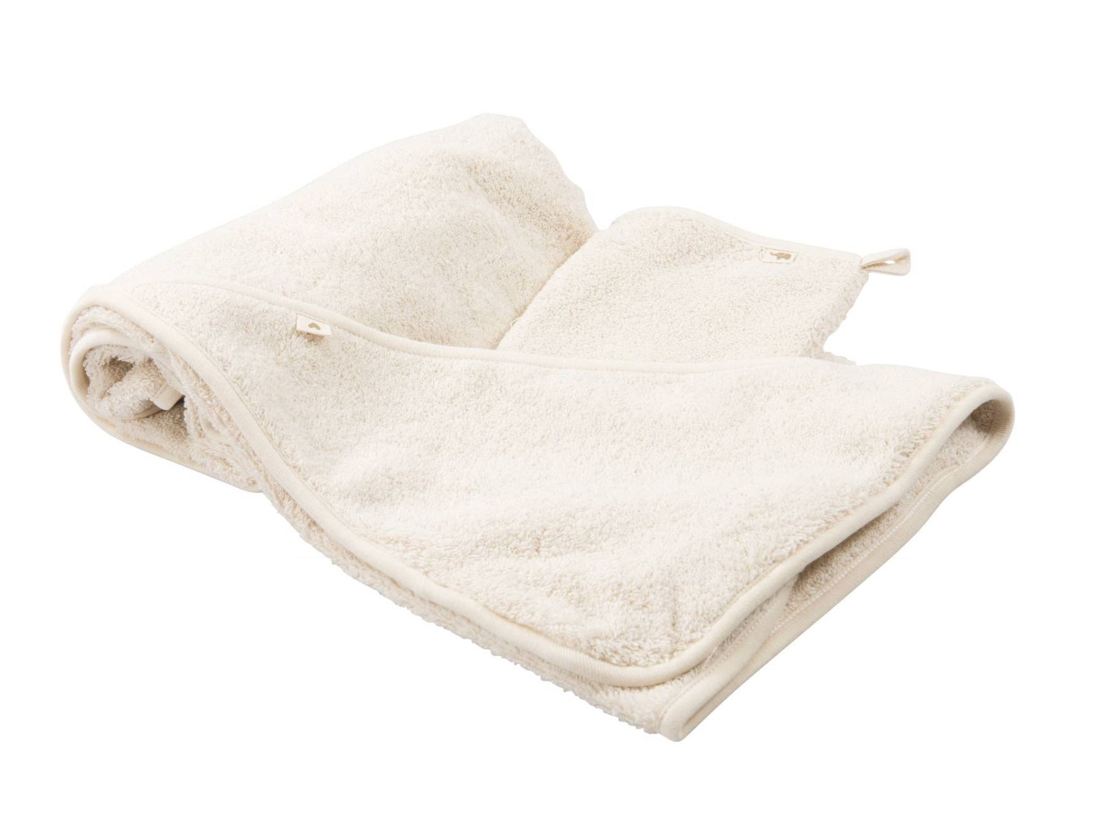 Petit Stellou - Hooded Organic Cotton Baby Towel - Vanilla