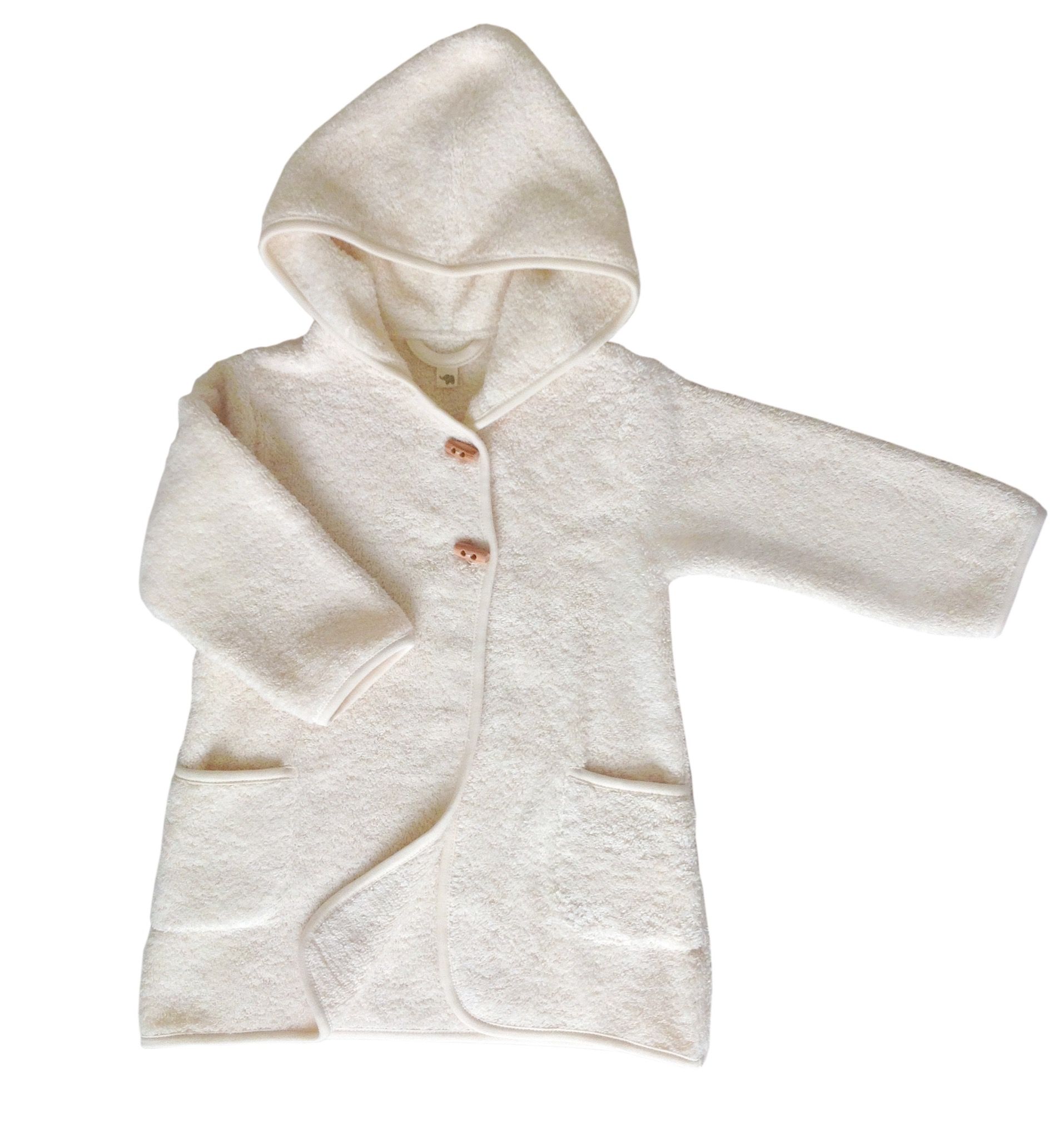 Petit Stellou - Organic Cotton Hooded Bathrobe - Vanilla