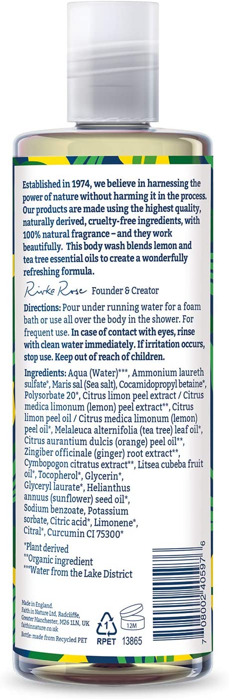 Faith In Nature - Lemon & Tea Tree Body Wash 400 ml