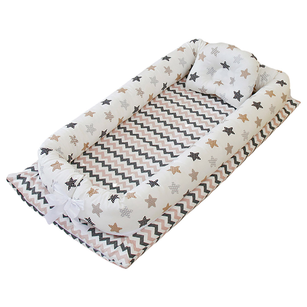 Bumble Bird Portable Baby Nest With Pillow Stars Babystore.ae