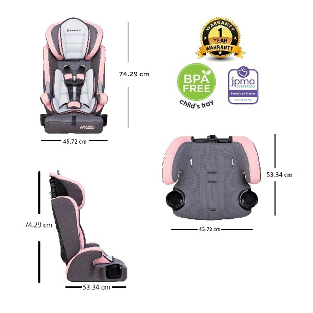 Baby Trend - 3-In-1 Hybrid Combination Booster Seat-Hoboken - Pink