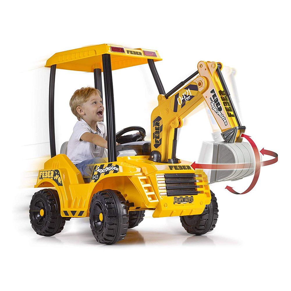 Feber - Ride-on Super Digger Battery Operated 12V UK