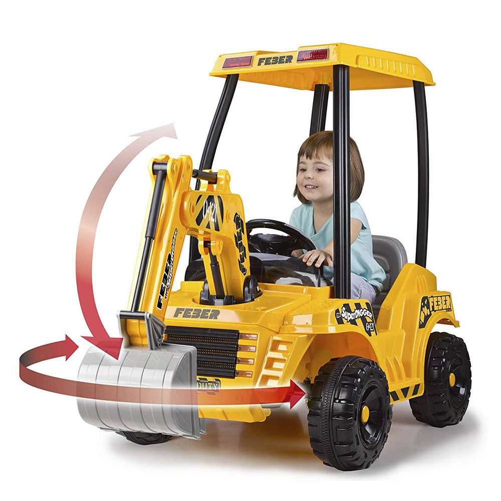 Feber - Ride-on Super Digger Battery Operated 12V UK