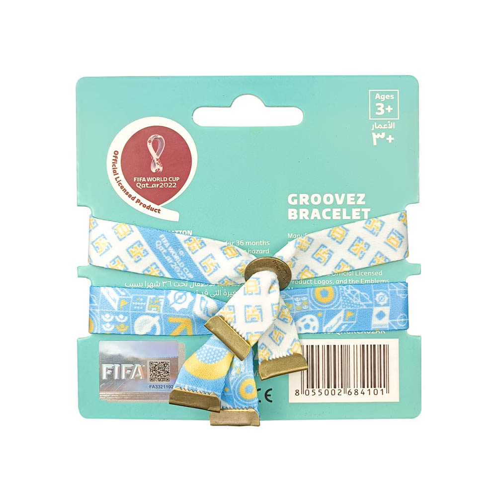 Fifa World Cup - Fabric Fashionable Qatar 2022 World Cup Nylon Wrist Band - Argentina