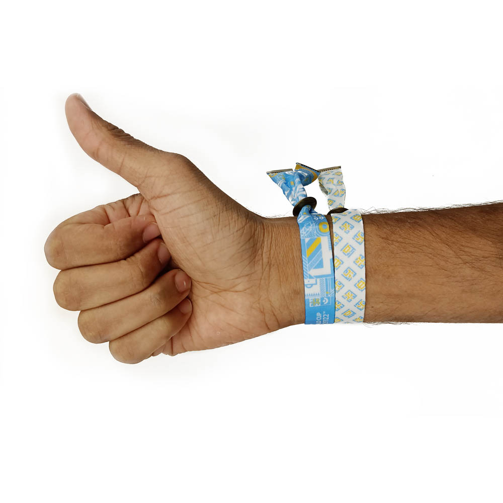 Fifa World Cup - Fabric Fashionable Qatar 2022 World Cup Nylon Wrist Band - Argentina