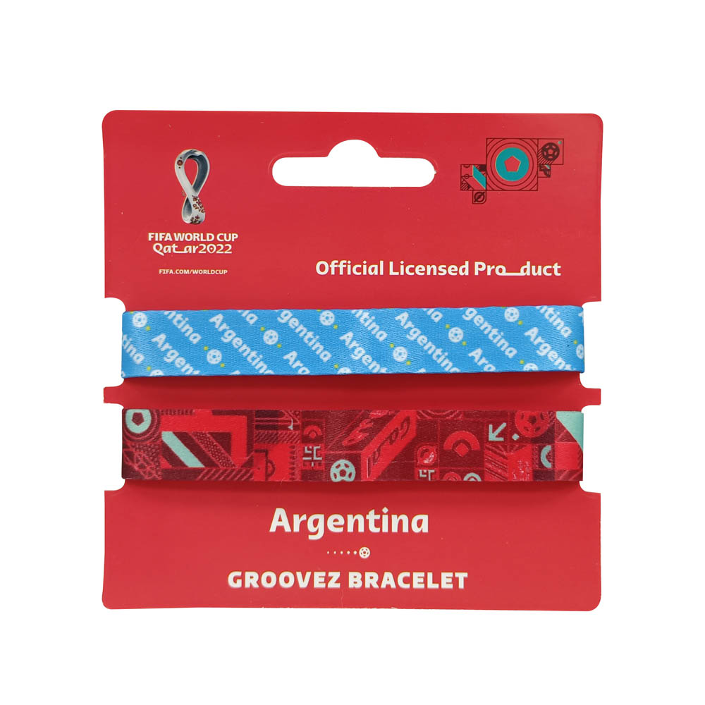 Fifa World Cup - Fabric Fashionable Qatar 2022 World Cup Nylon Wrist Band - Argentina