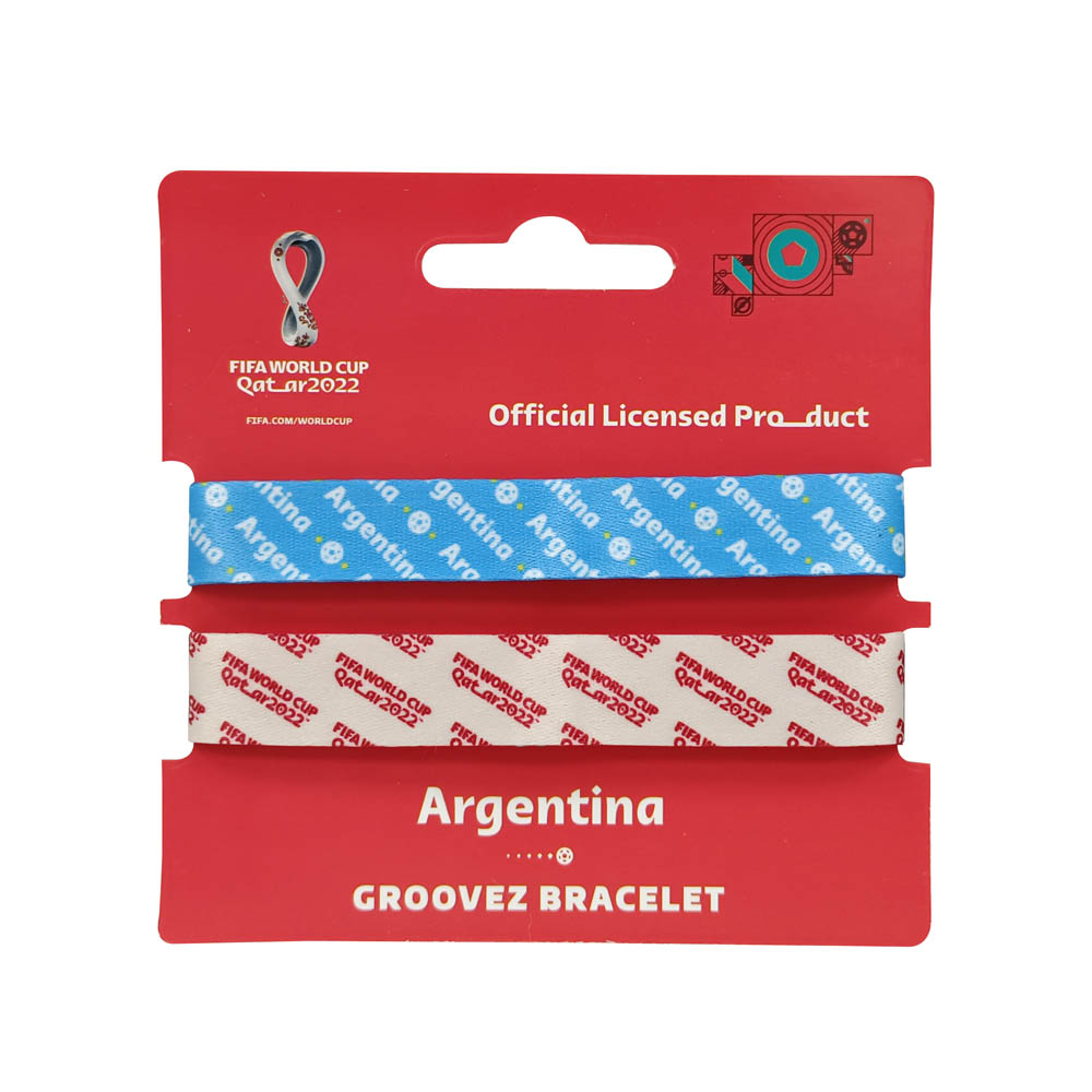 Fifa World Cup - Fabric Fashionable Qatar 2022 World Cup Nylon Wrist Band - Argentina