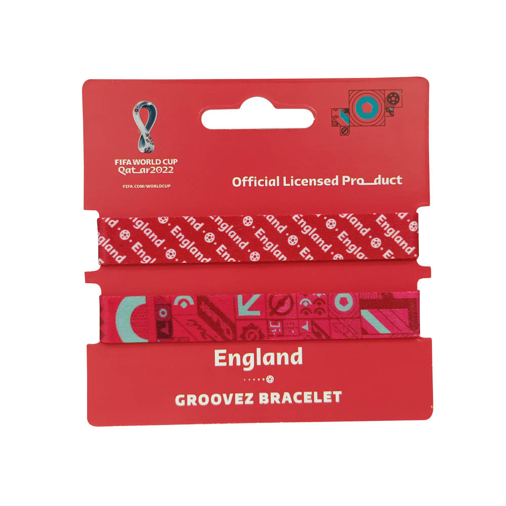 Fifa World Cup - Fabric Fashionable Qatar 2022 World Cup Nylon Wrist Band - England