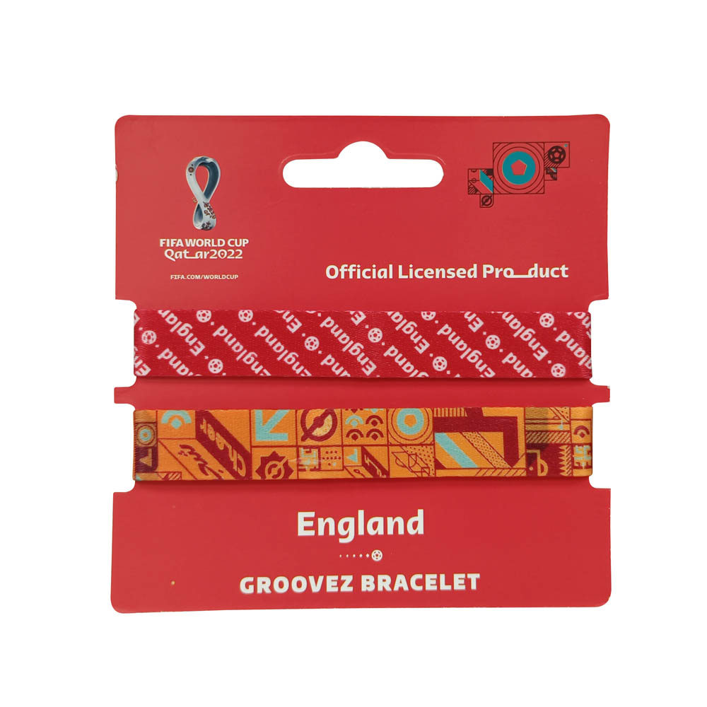 Fifa World Cup - Fabric Fashionable Qatar 2022 World Cup Nylon Wrist Band - England