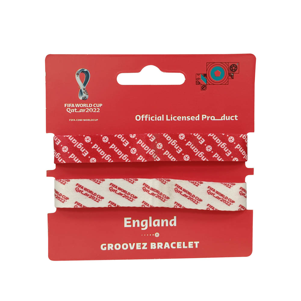Fifa World Cup - Fabric Fashionable Qatar 2022 World Cup Nylon Wrist Band - England