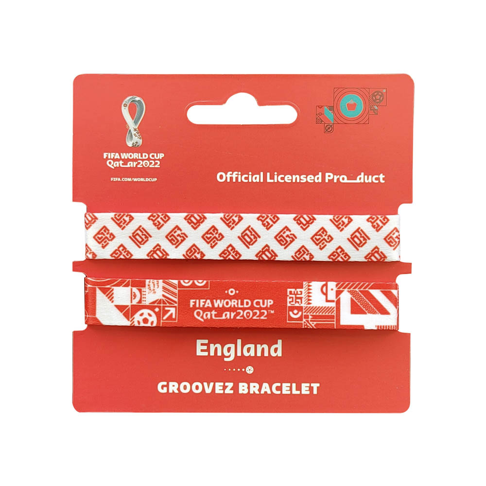 Fifa World Cup - Fabric Fashionable Qatar 2022 World Cup Nylon Wrist Band - England
