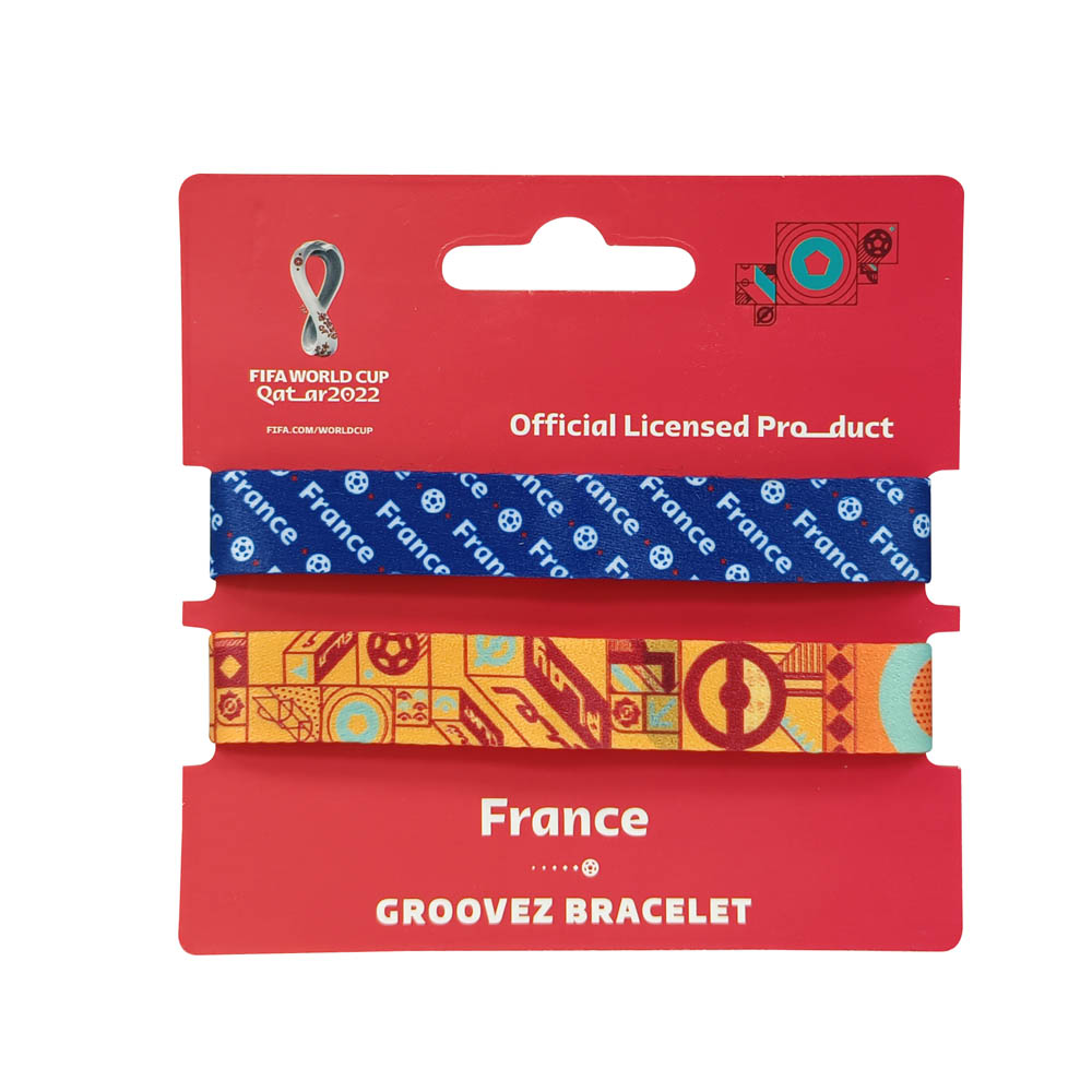 Fifa World Cup - Fabric Fashionable Qatar 2022 World Cup Nylon Wrist Band - France