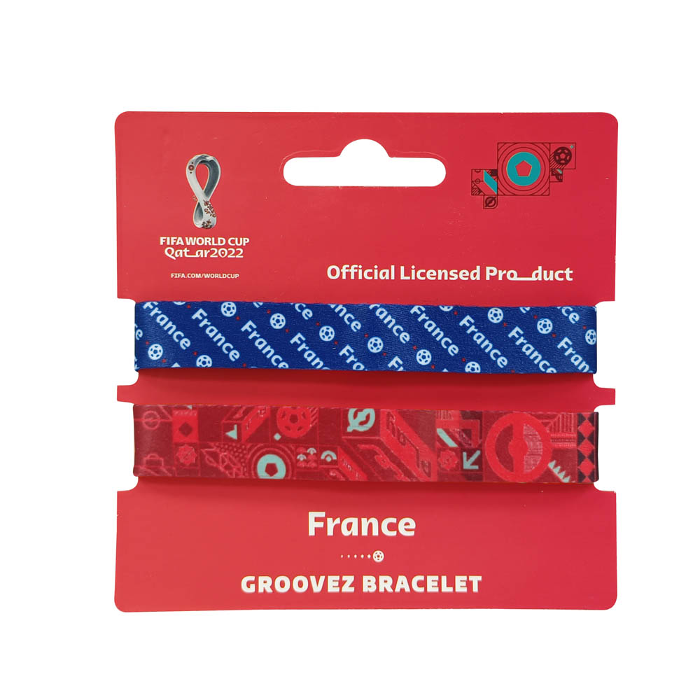 Fifa World Cup - Fabric Fashionable Qatar 2022 World Cup Nylon Wrist Band - France