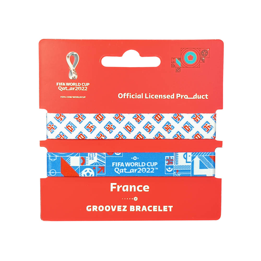 Fifa World Cup - Fabric Fashionable Qatar 2022 World Cup Nylon Wrist Band - France